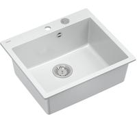 Quadron Morgan évier graniteq 57x50 cm blanc HB8304U1-BS_P2O