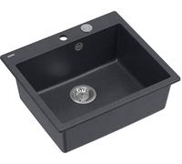 Quadron Morgan évier graniteq 57x50 cm noir HB8304U8-BS_P2O