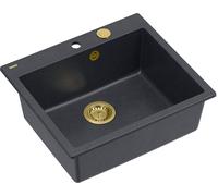 Quadron Morgan évier graniteq 57x50 cm noir HB8304U8-G1_P2O