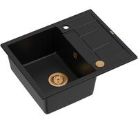 Quadron Morgan évier graniteq 62x50 cm noir HB8210U7-C1_P2O