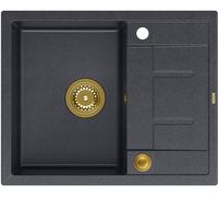 Quadron Morgan évier graniteq 62x50 cm noir HB8210U8-G1_P2O