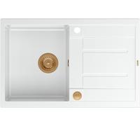 Quadron Morgan évier graniteq 78x50 cm blanc HB8203U1-C1_P2O