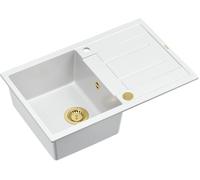 Quadron Morgan évier graniteq 78x50 cm blanc HB8203U1-G1_P2O