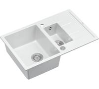 Quadron Morgan évier graniteq 78x50 cm blanc HB8224U1-BS_P2O