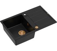 Quadron Morgan évier graniteq 78x50 cm noir HB8203U7-C1_P2O