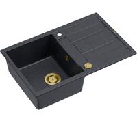 Quadron Morgan évier graniteq 78x50 cm noir HB8203U8-G1_P2O