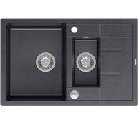 Quadron Morgan évier graniteq 78x50 cm noir HB8224U8-BS_P2O