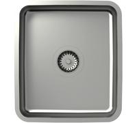 Quadron Patric évier en acier inoxydable avec siphon 44x39 cm KS1U4035BS_KBS