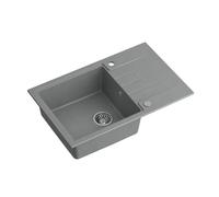 QUADRON PETER 111 Meuble bas de 60 cm (gris + acier)