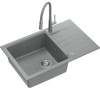 Quadron Peter évier avec mitigeur gris/acier HCQP7850SZK_3922505BSGR