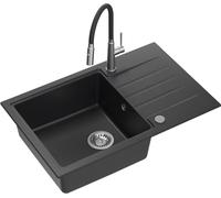 Quadron Peter évier avec mitigeur noir/acier HCQP7850CZK_3922505BSBL