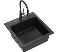 Quadron Peter évier avec mitigeur noir/noire HCQP5052BLMPC3922505BLM