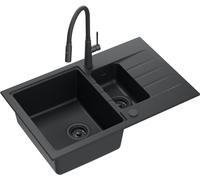 Quadron Peter évier avec mitigeur noir/noire HCQP57850BLMPC_3922505BLM