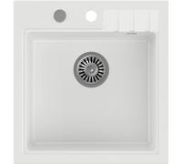 Quadron Peter évier graniteq 50x52 cm blanc HCQP5052BIK