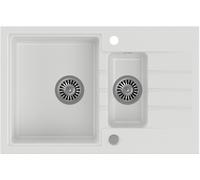 Quadron Peter évier graniteq 78x50 cm blanc HCQP57850BIK