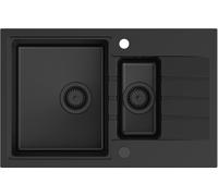 Quadron Peter évier graniteq 78x50 cm noir HCQP57850BLM_PC