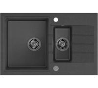 Quadron Peter évier graniteq 78x50 cm noir HCQP57850CZK