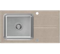 Quadron Ralph évier granit-acier inoxydable 78x43 cm beige FUS_R7843BE