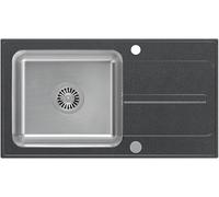 Quadron Ralph évier granit-acier inoxydable 78x43 cm noir FUS_R7843CZ