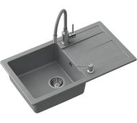 Quadron Ready Max évier avec mitigeur et distributeur gris/acier TQ7744RMSZ