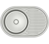 Quadron Tom 211 évier en acier inoxydable avec siphon 77x50 cm HD211LEN7750