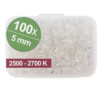 Quadros Lot De 100 Diodes Lumineuses Standard Rouge/bleu/vert/jaune/blanc/mélanges 3 Mm Et 5 Mm Quadrios Gmbh