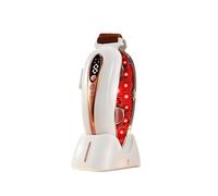 Quadrupole EMS V-Face Masseur 4.0, 5 couleurs LED Light Therapy Appareil de levage du visage avec compresse chaude, massage par vibration et intensité 9 niveaux, entraîneur pour raffermir la peau et