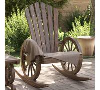 QUAHEAS Adirondack Chaise à bascule en bois de sapin massif, 62 x 89 x 99 cm, résistante aux intempéries et confortable, chaise de jardin d'extérieur avec assise ergonomique et mouvement de balançoire