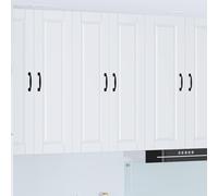 QUAHEAS Armoire murale Porto blanche en bois 60 x 31 x 100 cm avec 3 étagères et 2 portes, armoire murale de cuisine pour rangement, rangement et organisation dans la cuisine moderne
