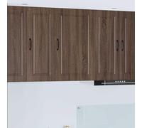 QUAHEAS Armoire murale Porto marron aspect chêne - 50 x 31 x 80 cm - En bois - Montage mural - Rangement de cuisine - Armoire multifonction pour cuisines modernes