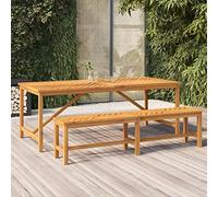 QUAHEAS Banc de jardin 180 cm en bois massif d'acacia robuste avec design élégant à chevrons pour terrasse, jardin et extérieur, meubles durables, résistants aux intempéries