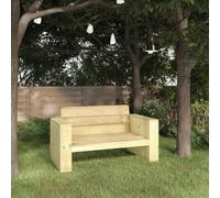QUAHEAS Banc de jardin de 139 cm, en bois de pin imprégné, idéal pour les bancs de jardin confortables sur le patio ou comme siège polyvalent dans votre propre espace extérieur.