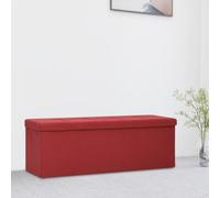 QUAHEAS Banc pliable avec espace de rangement, aspect lin, rembourré en mousse, 110 x 38 x 38 cm, couvercle amovible, peu encombrant, pour couloir, salon, chambre à coucher