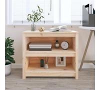 QUAHEAS Bibliothèque en pin massif 80 x 35 x 68 cm, élégante étagère en bois pour ranger des livres et la décoration, organisateur polyvalent, idéale pour n'importe quelle pièce.
