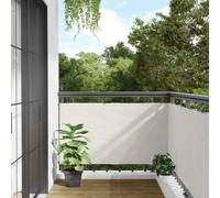 QUAHEAS Brise-vue pour balcon - En PVC - Blanc - 600 x 120 cm - Avec œillets en aluminium renforcés - Pour clôture de jardin, métal, double barre, protection contre le vent et délimitation opaque