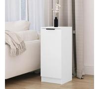 QUAHEAS Buffet blanc en bois 30 x 30 x 70 cm avec espace de rangement et porte, buffet polyvalent pour salon et salle à manger, armoire de rangement stable pour cuisines et espaces de vie