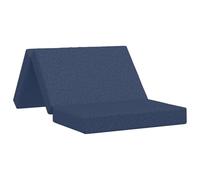 QUAHEAS Canapé-lit pliant en polyester doux - 100 x 67 x 45 cm - Bleu - Matelas pliable avec housse amovible - Respirant et polyvalent pour chambre à coucher et salon