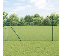 QUAHEAS Clôture en fil soudé vert, 5000 x 120 cm, élément de clôture robuste pour jardin et terrasse, tapis à double tige résistant aux intempéries avec panneau en treillis