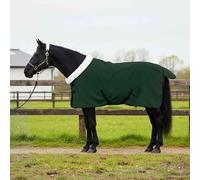 QUAHEAS Couverture pour cheval vert foncé en polaire 75 cm avec boucles réglables et design coupe-vent pour écurie, pâturage et extérieur par temps froid, respirante et durable pour le confort du