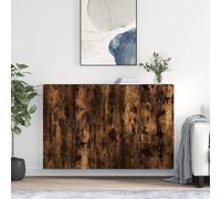 QUAHEAS Credenza Lot de 2 armoires murales, en bois de chêne fumé, avec métal, 69,5 x 34 x 90 cm, buffet avec espace de rangement, buffet de cuisine, pour salon et salle à manger