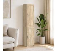 QUAHEAS Ensemble Meuble 2 pcs chêne Sonoma Bois d'ingénierie mobilier modulable avec Rangement tiroir étagère Armoire pour Salon séjour Bureau Design Moderne Compact