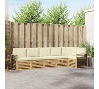 QUAHEAS Ensembles de canapés en Bois d'acacia Massif Durable, Design Moderne modulable pour Salon et extérieur, mobilier Complet pour aménagement de Jardin, terrasse et séjour Confortable