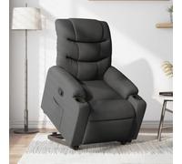 QUAHEAS Fauteuil relax avec aide à se relever, en tissu, gris foncé, 75,5 x 93 x 99,5 cm, réglable manuellement, pour salon et chambre à coucher, charge maximale 110 kg