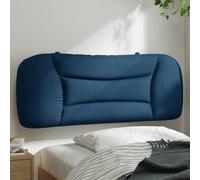 QUAHEAS Hvar Coussin de tête de lit, bleu, 100 cm, en tissu rembourré, pour lit et fixation murale, dossier souple, tissu polyester durable, idéal pour la chambre à coucher