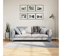 QUAHEAS IZA Tapis à poils courts look scandinave, gris, 120 x 170 cm, lavable en machine, antidérapant, doux et moelleux, pour salon et chambre à coucher