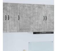 QUAHEAS Kalmar Façade de lave-vaisselle en béton gris 50 x 31 x 80 cm Autonome avec espace de rangement pour cuisine, armoire d'appoint, commode, buffet, garde-manger, buffet