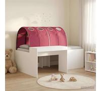 QUAHEAS Lit Cadre avec sommier Bois d'ingénierie Blanc et Rouge 203 x 142 cm, Structure Plateforme avec Rangement et Bureau intégré, Design rectangulaire Moderne pour Chambre Adulte ou Enfant