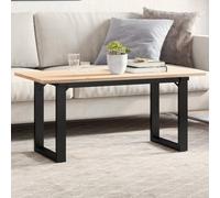 QUAHEAS Lot de 2 pieds de table basse en O - 90 x 30 x 43 cm - En acier revêtu par pulvérisation - Pieds de table en métal robuste pour meubles DIY - Base stable pour bureau et banc