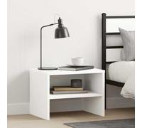 QUAHEAS Lot de 2 tables de chevet en bois - 40 x 30 x 30 cm - Table d'appoint avec compartiment ouvert - Console de chevet pour chambre à coucher et salon - Blanc