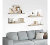 QUAHEAS Lot de 4 étagères murales flottantes - En MDF - 90 x 23,5 x 3,8 cm - Support invisible - Robuste - Pour livres, décoration, objets de collection - Étagères flottantes élégantes pour mur